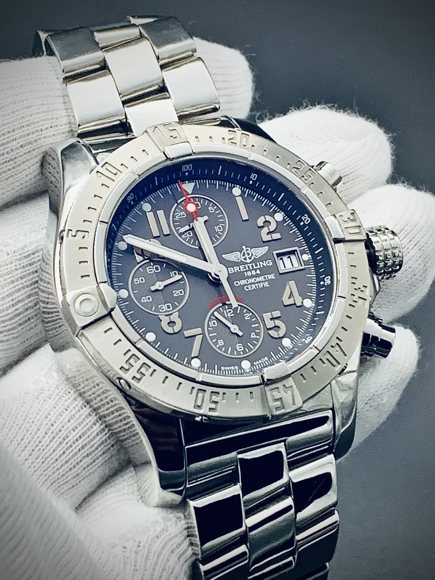 Breitling caseback — chronometer certified
